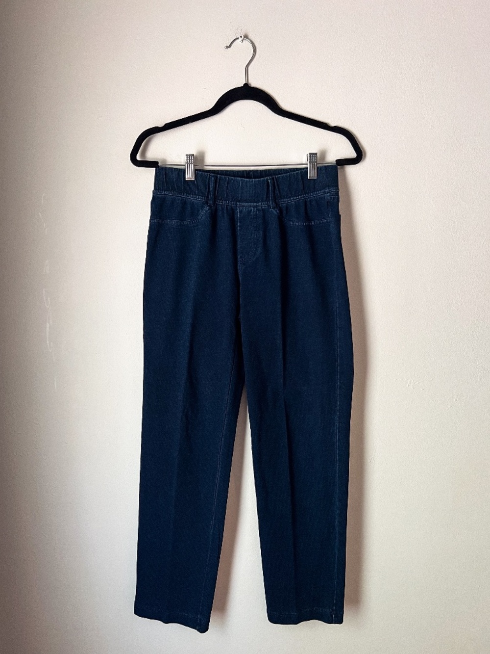 Lands' End Pull On Starfish Jeans | Jeggings Dark Wash Stretch Denim Small 6-8